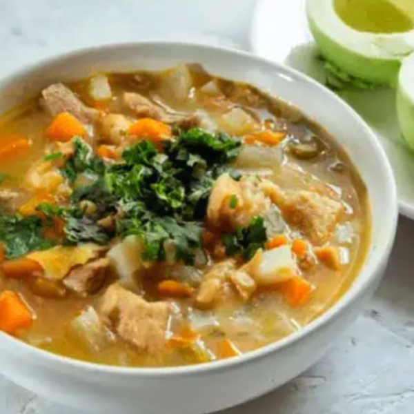 MINI MONDONGO CON ARROZ Y ENSALADA